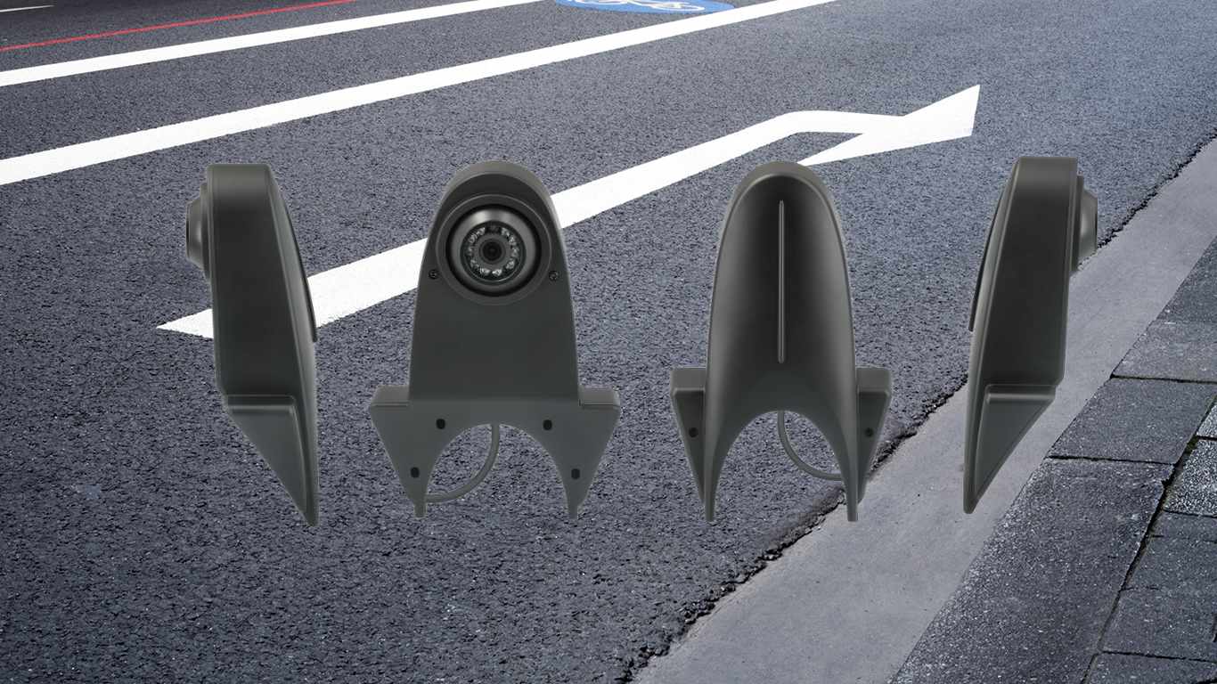 Transporter-Rückfahrkamera mit Nachtsicht und Kugelkopffassung für Kleintransporter in schwarz oder weiß